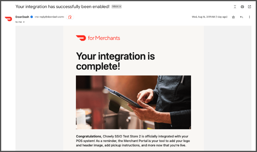 Get Started with the DoorDash Integration